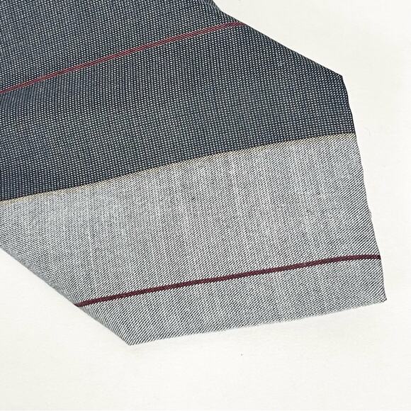 Christian Dior Silk Tie Gray Stripes - Picture 2 of 6